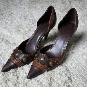 Ann Marino Brown Studded Heels